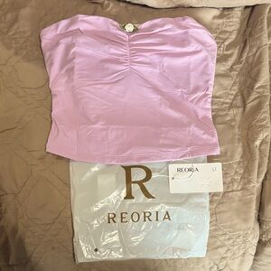 ReoRia Soft Pink Strapless Top